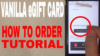 ✅ How To Order Vanilla Visa eGift Card Online Tutorial From Start To Finish 🔴 [upl. by Bac989]