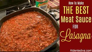 How To Make THE BEST Meat Sauce for Lasagna Recipe [upl. by Greggory]