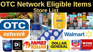 OTC Network card eligible items and Store List  OTC Network card Product List [upl. by Giacinta]