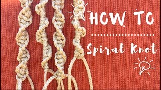 Macrame 101 Spiral Knot Tutorial [upl. by Avigdor]