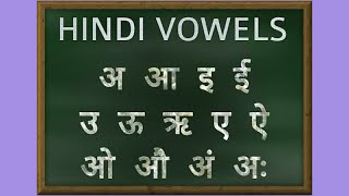 Hindi Vowels Pronunciation  Learn Hindi Alphabets [upl. by Postman]