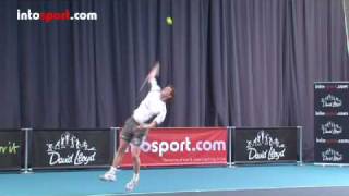 Tennis Serve Topspin Serve Technique [upl. by Enilrahc249]