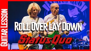 Roll Over Lay Down By Status Quo  Guitar Lesson [upl. by Lindahl]