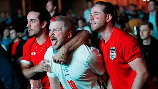 How England fans celebrated 21 win over Denmark as they head to Euro 2020 final [upl. by Silvan556]