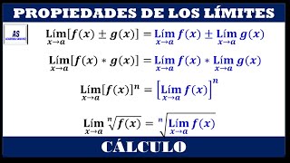 PROPIEDADES DE LOS LÍMITES CON EJEMPLOS Para principiantes [upl. by Jean-Claude]