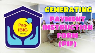 How to Generate PAGIBIG Payment Instruction Form PIF for Employers [upl. by Ellehcim]