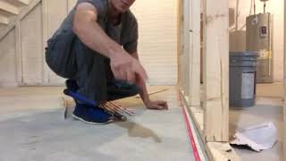 Installing carpet strips on concrete subfloor [upl. by Adnak]