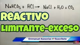 Reactivo Limitante y en Exceso Paso a Paso [upl. by Blynn]