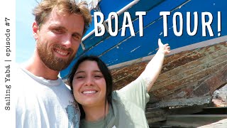 BOAT TOUR of our wrecked Brazilian ship — Sailing Yabá 7 [upl. by Sallee]