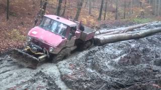 Mercedes unimog Lubo 4 waldarbeiter wald extrem [upl. by Redwine]