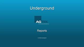 AGTEK Underground  Reports [upl. by Aicaca446]