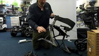 Drive medical aluminum rollator walker unboxing and assembly [upl. by Voltz]