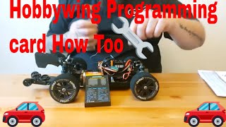 Hobbywing Esc Programming Card How Too [upl. by Ayin]