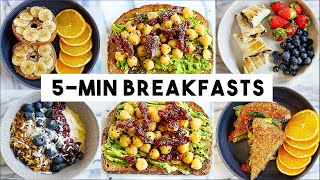 EASY 5MINUTE BREAKFAST IDEAS vegan [upl. by Laved]