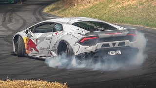 Best of Drift Cars at Festival of Speed 2019 2JZ Supra MK5 Mad Mike Lamborghini GT86 Ferrari V8 [upl. by Torrie]