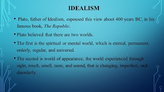 Idealism [upl. by Winna535]