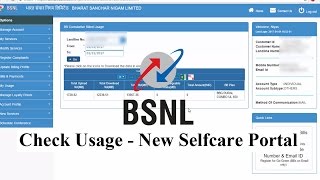 How to Check BSNL Broadband Usage  New Selfcare Portal [upl. by Ecargyram]