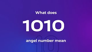 1010 angel number meaning [upl. by Ytissac]