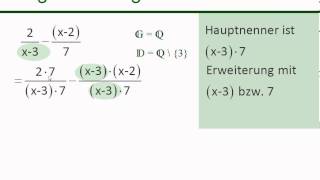 Bruchterme addieren und subtrahieren [upl. by Aznofla]