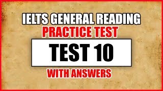 IELTS General Reading Practice Test 10 With Answers [upl. by Unam]