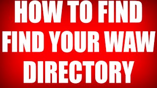 How To Find Your ZoneDirectory Folder WAW MODDING [upl. by Verdha]