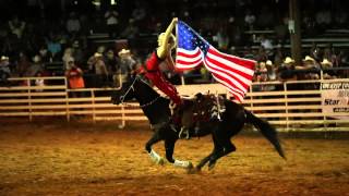 Trick Riding  Ginger Duke performing the hippodrome with the American Flag [upl. by Thomasa]