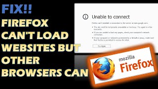 FIX Firefox cant load websites but other browsers can [upl. by Yesak975]