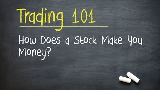 Trading 101 How Does a Stock Make You Money [upl. by Stratton]