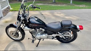 Yamaha V Star 250 project bike overview first ride review [upl. by Llebasi184]