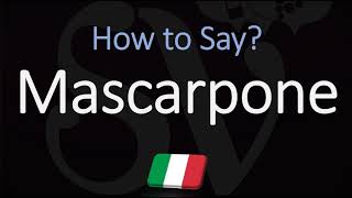 How to Pronounce Mascarpone CORRECTLY [upl. by Caughey]