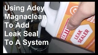 Using Adey Magnaclean To Add Leak Seal To Central Heating System [upl. by Jarv]