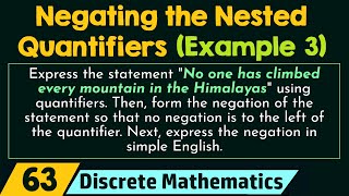 Negating the Nested Quantifiers Example 3 [upl. by Anderer725]