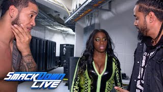 The Usos ask Naomi to avoid The Bludgeon Brothers SmackDown Exclusive April 17 2018 [upl. by Ecire]