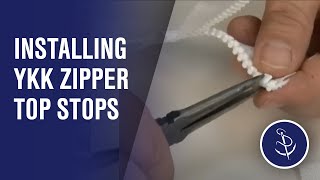 Installing YKK Zipper Top Stops [upl. by Nibbs]