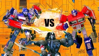 Optimus VS Prime VS Optimus Primal Feat EpicVoiceGuy  Transformers Toy Battle Stop Motion [upl. by Monia]