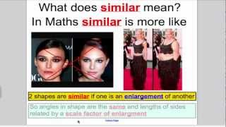 Similar shapes 1 GCSE Higher Maths Tutorial 23 [upl. by Elyc]