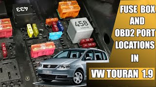 VW Touran Fuse Box and OBD2 Port Locations [upl. by Guria472]