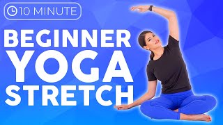 10 minute Yoga for Beginners STRETCH  Easy Yoga for Complete Beginners [upl. by Alexi]