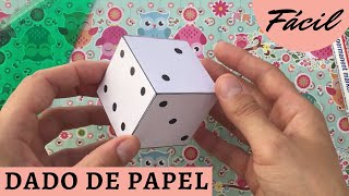 🎲 Cómo hacer un DADO de PAPEL FÁCIL 🎲  Manualidades  Origami [upl. by Llennol973]