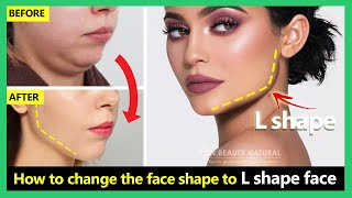 Get beautiful jawline How to change the face shape to L shape face  Chiseled jawline exercise [upl. by Veronique]