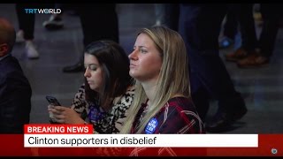 Clinton supporters in disbelief [upl. by Anson]