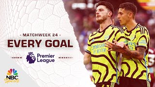 Every Premier League goal from Matchweek 24 202324  NBC Sports [upl. by Odnalor]