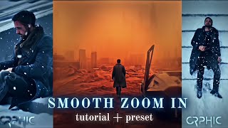 Smooth Zoom In Tutorial  Alight Motion PRESET INCLUDED [upl. by Aba]