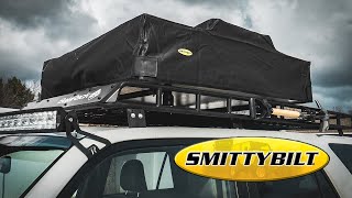 Smittybilt Overlander Roof Top Tent UnboxingAssemblySetup [upl. by Evvy]