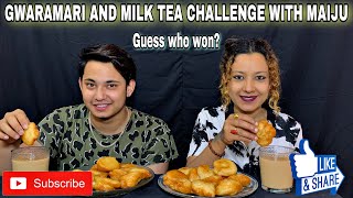 Gwaramari And Milk Tea Challenge With Maiju [upl. by Epps]