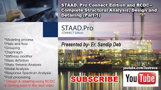 STAAD Pro Connect Edition and RCDC  Complete Structural Analysis Design and Detailing Part 1 [upl. by Lawrence216]