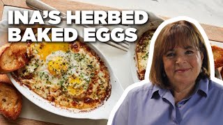 HerbBaked Eggs with Ina Garten  Barefoot Contessa  Food Network [upl. by Arthur]