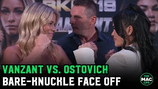 Paige VanZant vs Rachel Ostovich BareKnuckle Face Off [upl. by Chandless]