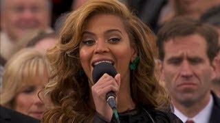 Beyonce National Anthem at Presidential Inauguration Ceremony 2013  ABC News [upl. by Elbertine]