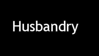 How to Pronounce Husbandry [upl. by Thomey795]